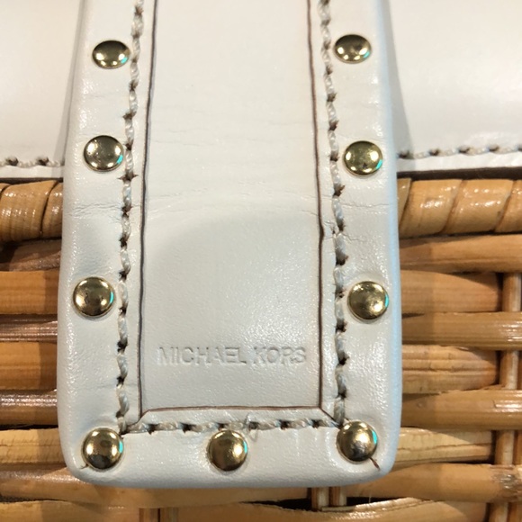 Michael Kors Santorini Straw & Leather Clutch Bag - Picture 9 of 9